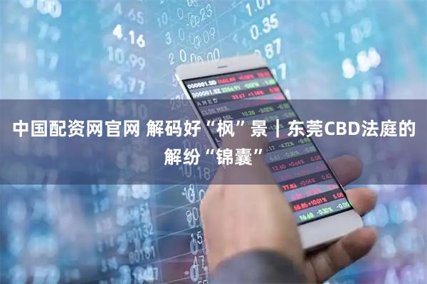 中国配资网官网 解码好“枫”景｜东莞CBD法庭的解纷“锦囊”